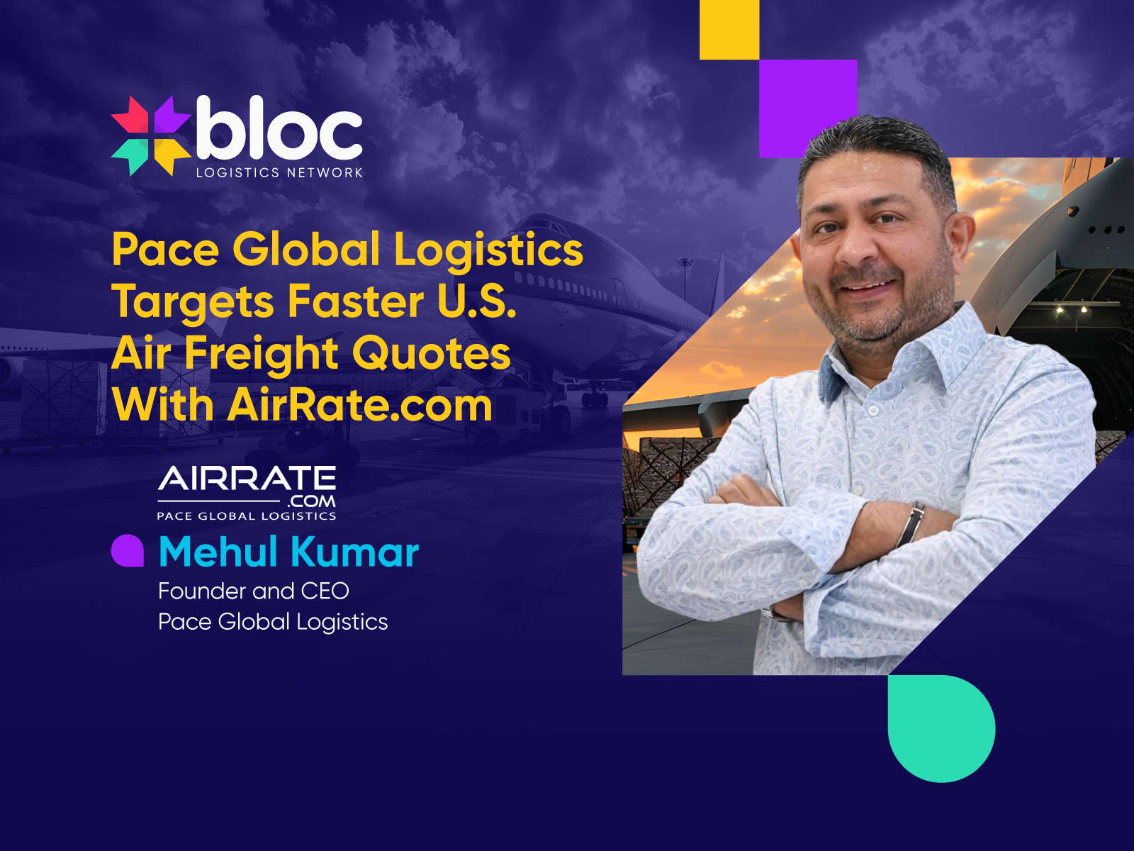 Pace Global Logistics Targets Faster U.S. Air Freight Quotes With AirRate.com.